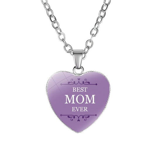 Mother's Day Gift Mom Heart Pendant Necklace